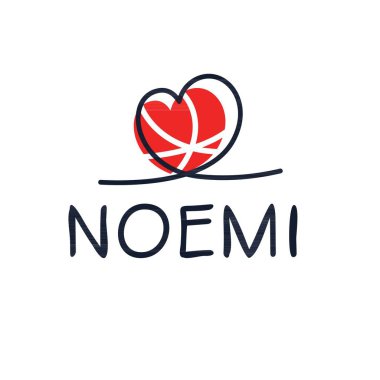 (Noemi) İsim, Vektör illüstrasyonu.