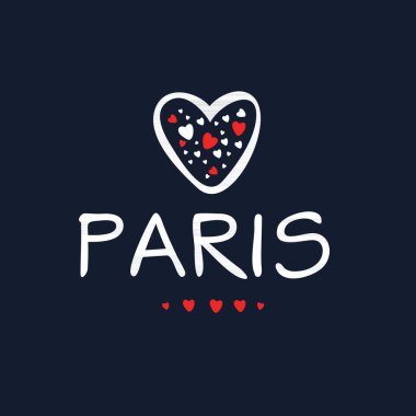 (Paris) adı, Vektör illüstrasyonu.