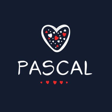 (Pascal) adı, Vektör illüstrasyonu.