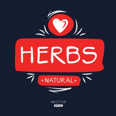 (Bitki etiketi, vektör illüstrasyonu. 