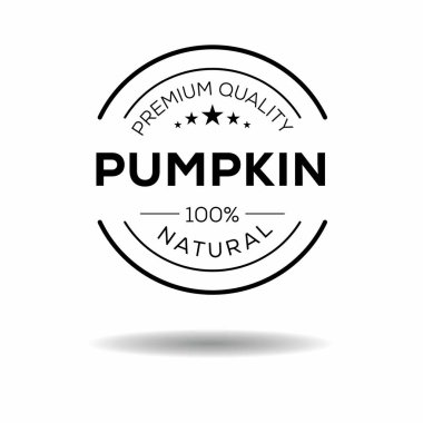 (Balkabağı etiketi, vektör illüstrasyonu. 