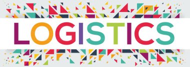 Lojistik metin afişi, vektör illüstrasyonu.