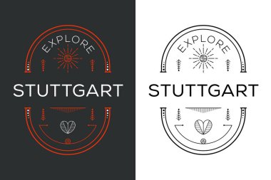 Stuttgart Tasarımı, Vektör illüstrasyonunu Keşfedin.