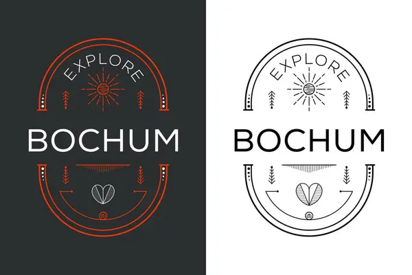 Prozkoumat Bochum Design Vektorová Ilustrace — Stockový vektor