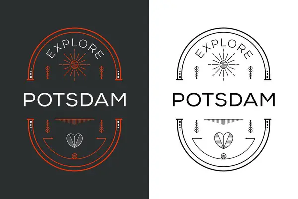 Prozkoumat Potsdam Design Vektorová Ilustrace — Stockový vektor