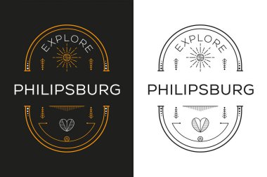 Philipsburg Tasarımı, Vektör illüstrasyonunu Keşfedin.