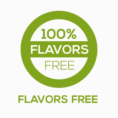 Lezzetsiz etiket işareti, vektör illüstrasyonu.