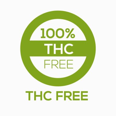 THC serbest etiket işareti, vektör illüstrasyonu.