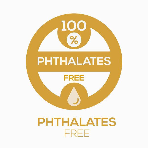 Phthalates free label sign, vector illustration.