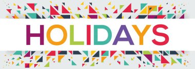 Tatil metni afişi, vektör illüstrasyonu.