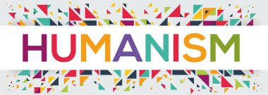 İnsanlık metni afişi, vektör illüstrasyonu.