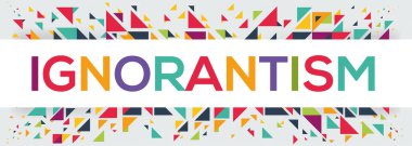 Cehalet metni afişi, vektör illüstrasyonu.