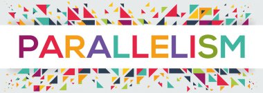 Paralellik metni pankartı, vektör illüstrasyonu.