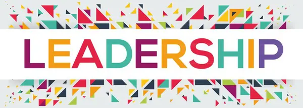 liderlik metni afişi, vektör illüstrasyonu.