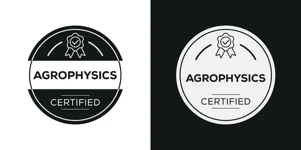 Agrofísica Insignia Certificada Ilustración Vectorial — Vector de stock