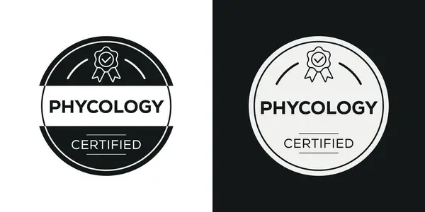 Phycology Insignia Certificada Ilustración Vectorial — Vector de stock