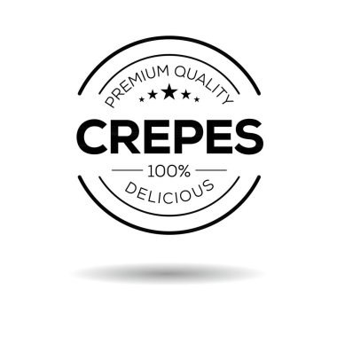 Krep çıkartması tasarımı, vektör illüstrasyonu.