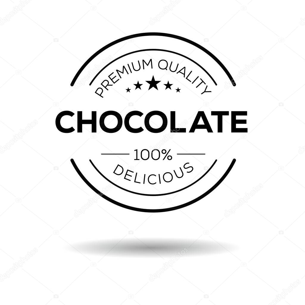Chocolate sticker Design, vector illustration.