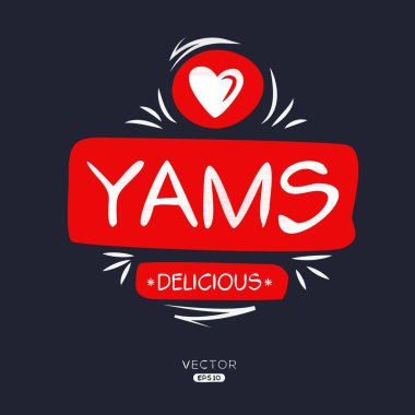 Yer elması etiketi tasarımı, vektör illüstrasyonu.