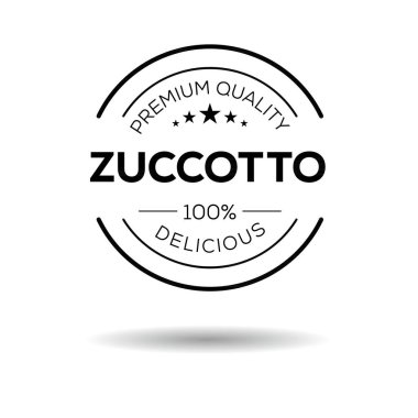 Zuccotto etiket tasarımı, vektör illüstrasyonu.
