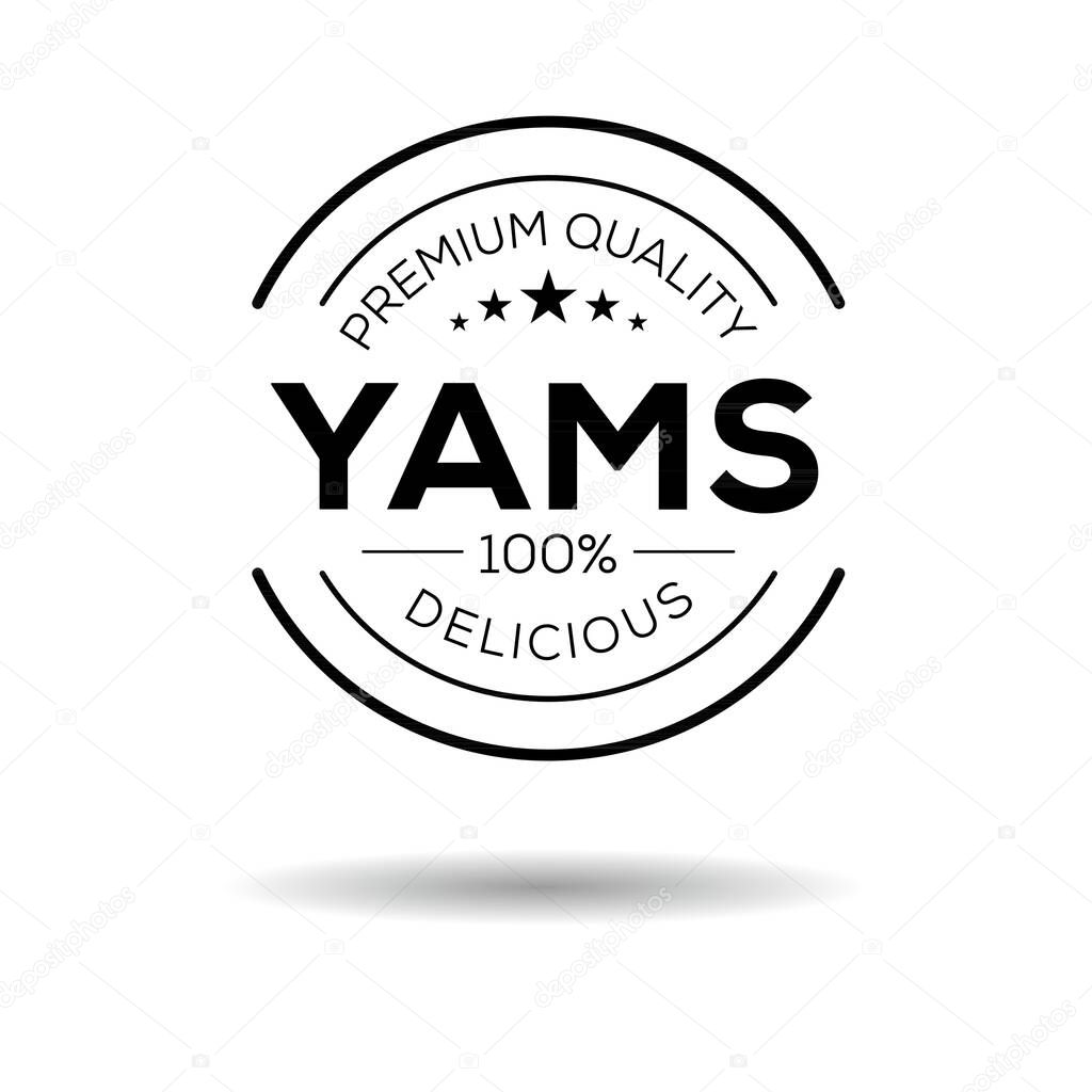 Yams sticker Design, vector illustration.