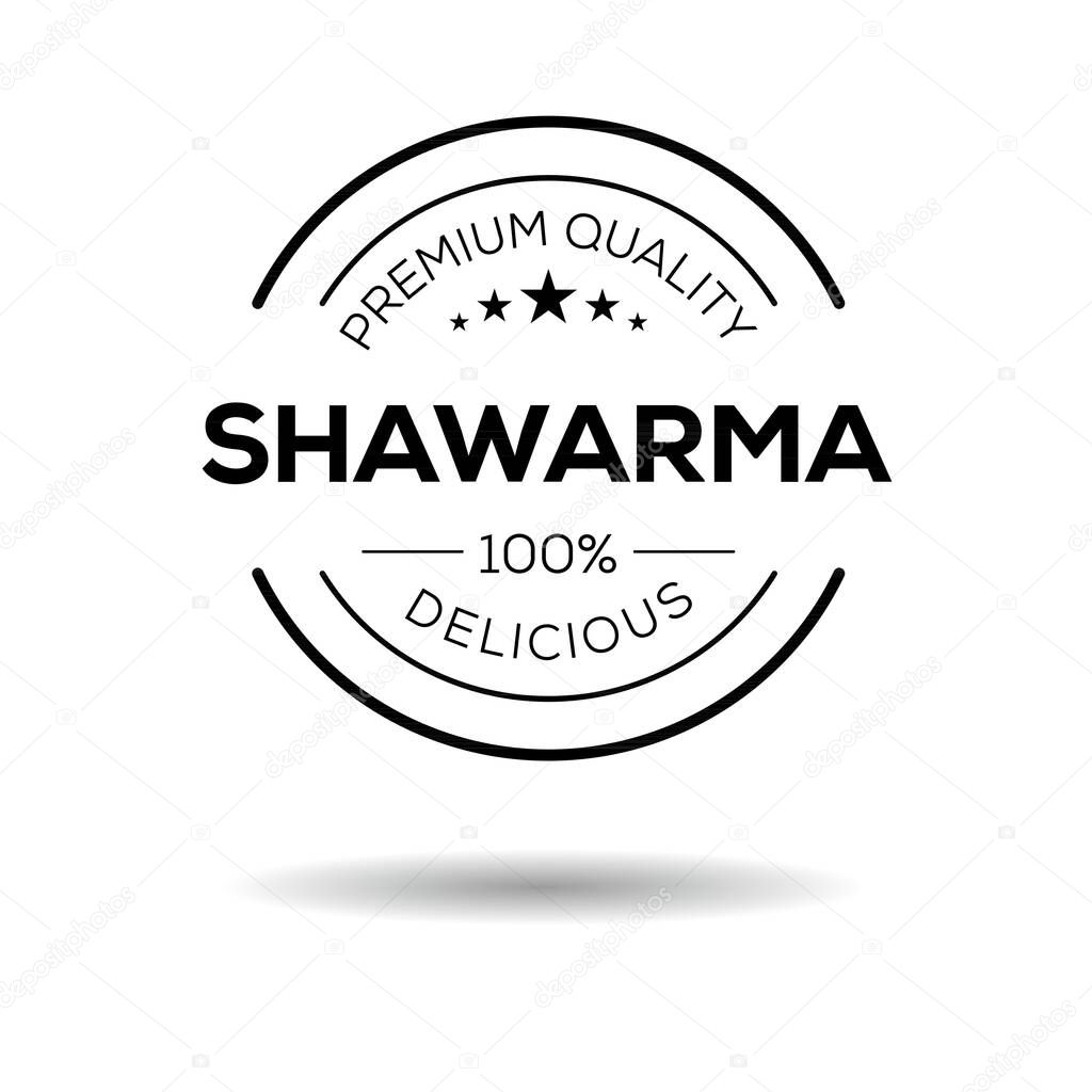 Shawarma sticker Design, vector illustration.