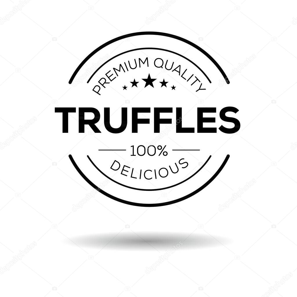 Truffles sticker Design, vector illustration.