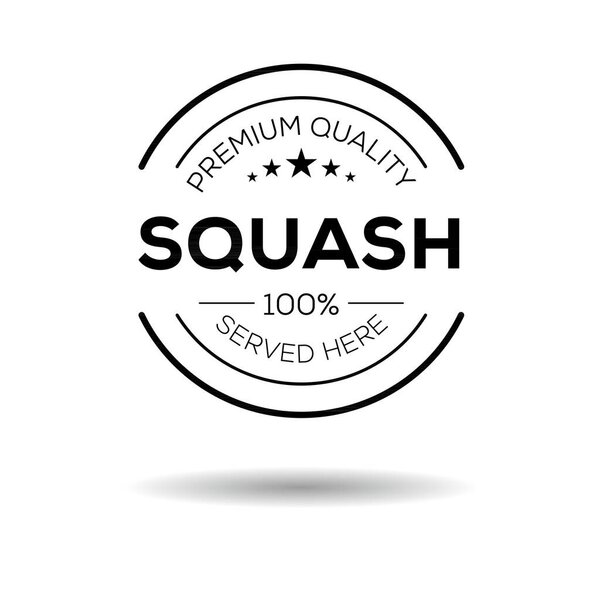 Squash sticker Design, vector illustration.