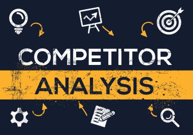 Simgelerle Rekabetçi Sancak Tasarımı, Vektör illüstrasyonu.