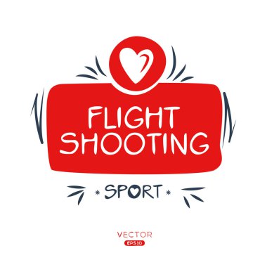 Uçuş Atış Spor Yapıştırması Tasarımı.