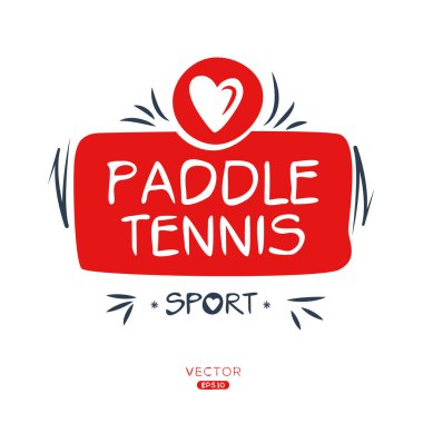 Kürek tenisi spor çıkartması tasarımı.