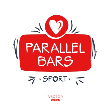 Paralel Çubuklar Spor Yapıştırması Tasarımı.