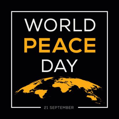 World Peace Day, held on 21 September. clipart