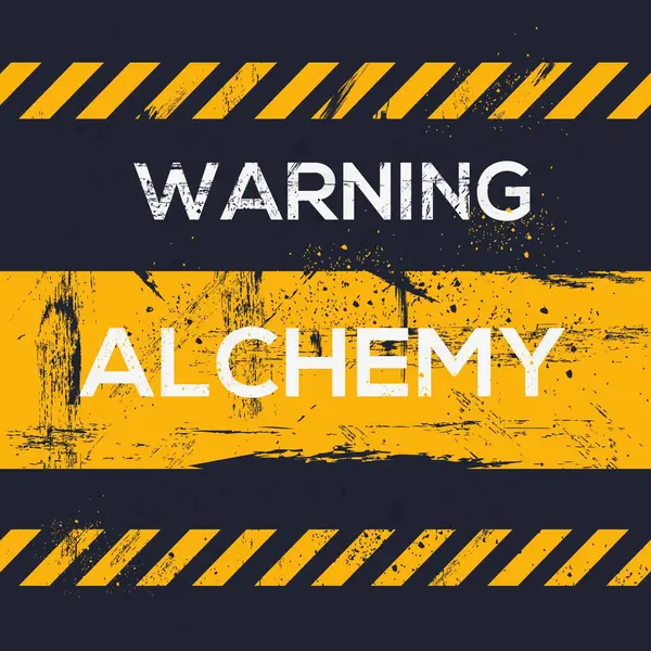 stock vector (Alchemy) Warning sign, vector illustration.