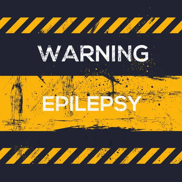 (Epilepsi) Uyarı işareti, vektör illüstrasyonu.