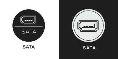 Sata port Simgesi, Vektör işareti.