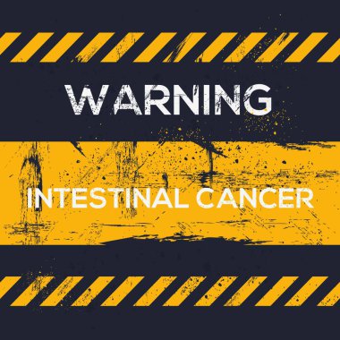 (Intestinal cancer) Warning sign, vector illustration. clipart