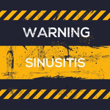 (Sinusitis) Warning sign, vector illustration. clipart