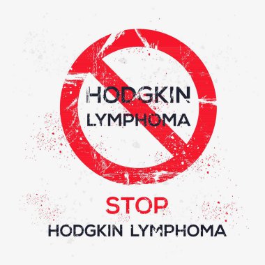 (Hodgkin lymphoma) Warning sign, vector illustration. clipart