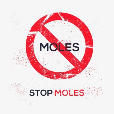 (Moles) Uyarı işareti, vektör illüstrasyonu.