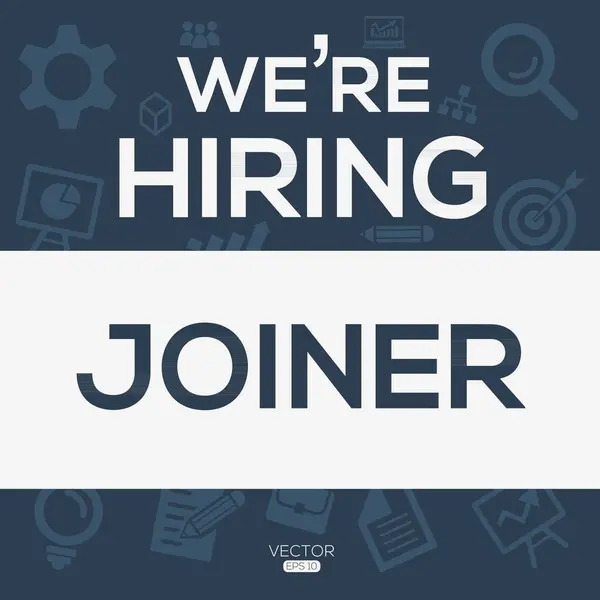 Hiring Joiner Join Our Team Vector Illustration — Wektor stockowy