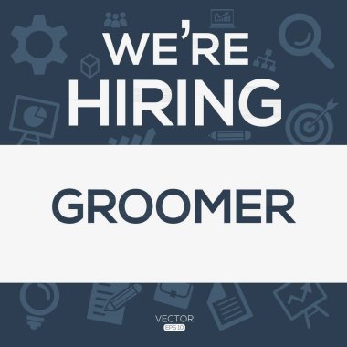 (Groomer) Uyarı işareti, vektör çizimi.