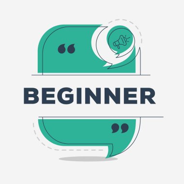 (Başlangıç) Konuşma baloncuğuyla yazılmış metin, Vektör illüstrasyonu.