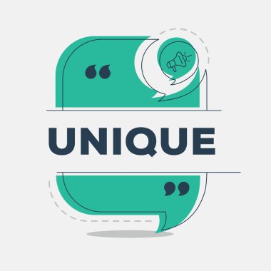 (Konuşma balonunda yazılmış eşsiz metin, Vektör illüstrasyonu. Vektör