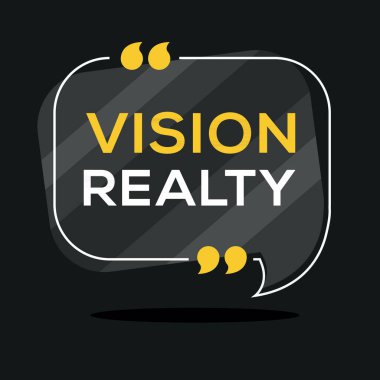 (Vision realty) Yaratıcı İşaret Tasarımı, vektör illüstrasyonu.