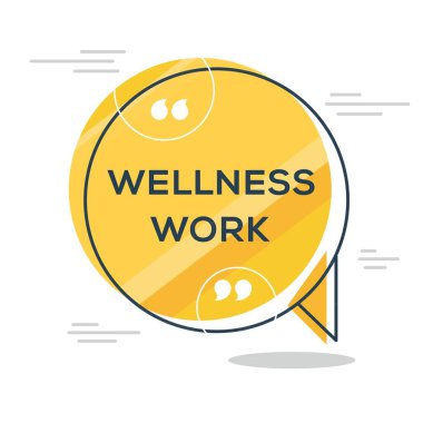 (Wellness work) Yaratıcı İşaret Tasarımı, vektör çizimi.