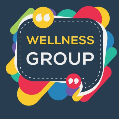 (Wellness Group) Yaratıcı İşaret Tasarımı, vektör illüstrasyonu.