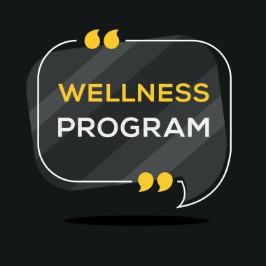 (Wellness programı) Yaratıcı İşaret Tasarımı, vektör illüstrasyonu.