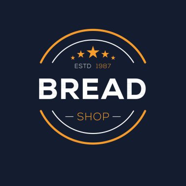 (Ekmek) dükkan tasarımı, vektör illüstrasyonu.