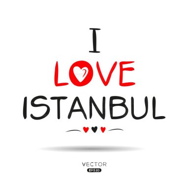 İstanbul Yaratıcı etiket metin tasarımı, etiketler, tişörtler, davetiyeler ve vektör illüstrasyonları için kullanılabilir.